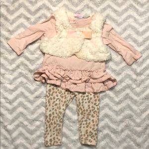 Limited Too Set with Faux Fur Vest